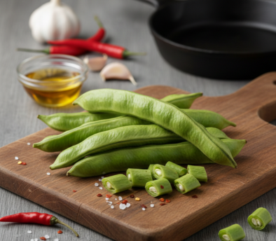 Our Gawar (Cluster Beans) are freshly harvested from trusted farms and carefully graded to ensure excellent quality, freshness, and natural flavor. Grown using responsible agricultural practices, they are ideal for culinary use and suitable for both domestic and export markets. The gawar is hygienically packed in durable box packaging to maintain freshness and protect the produce during transit. Each box contains a net weight of 4.5 kg with a gross weight of 5.1 kg, ensuring safe handling, efficient storage, and reliable export-ready delivery.