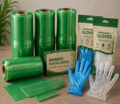 Our Bamboo Plastic Covers and Gloves are designed to provide superior protection, hygiene, and convenience for a wide range of industrial, commercial, and household applications. Manufactured using premium-quality materials, these products ensure durability, flexibility, and reliable performance while maintaining high standards of safety and cleanliness.